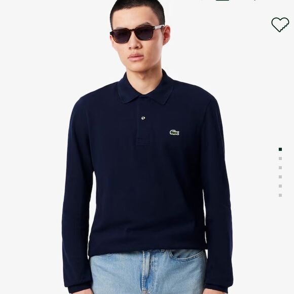 Lacoste Black Long Sleeve Polo Pique size 4/medium - Picture 1 of 9